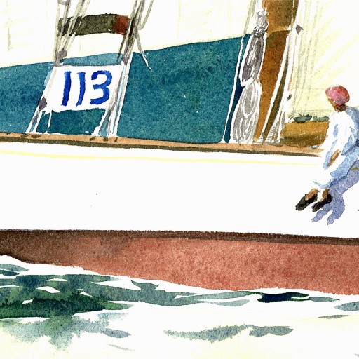 Voilier. Aquarelle.
